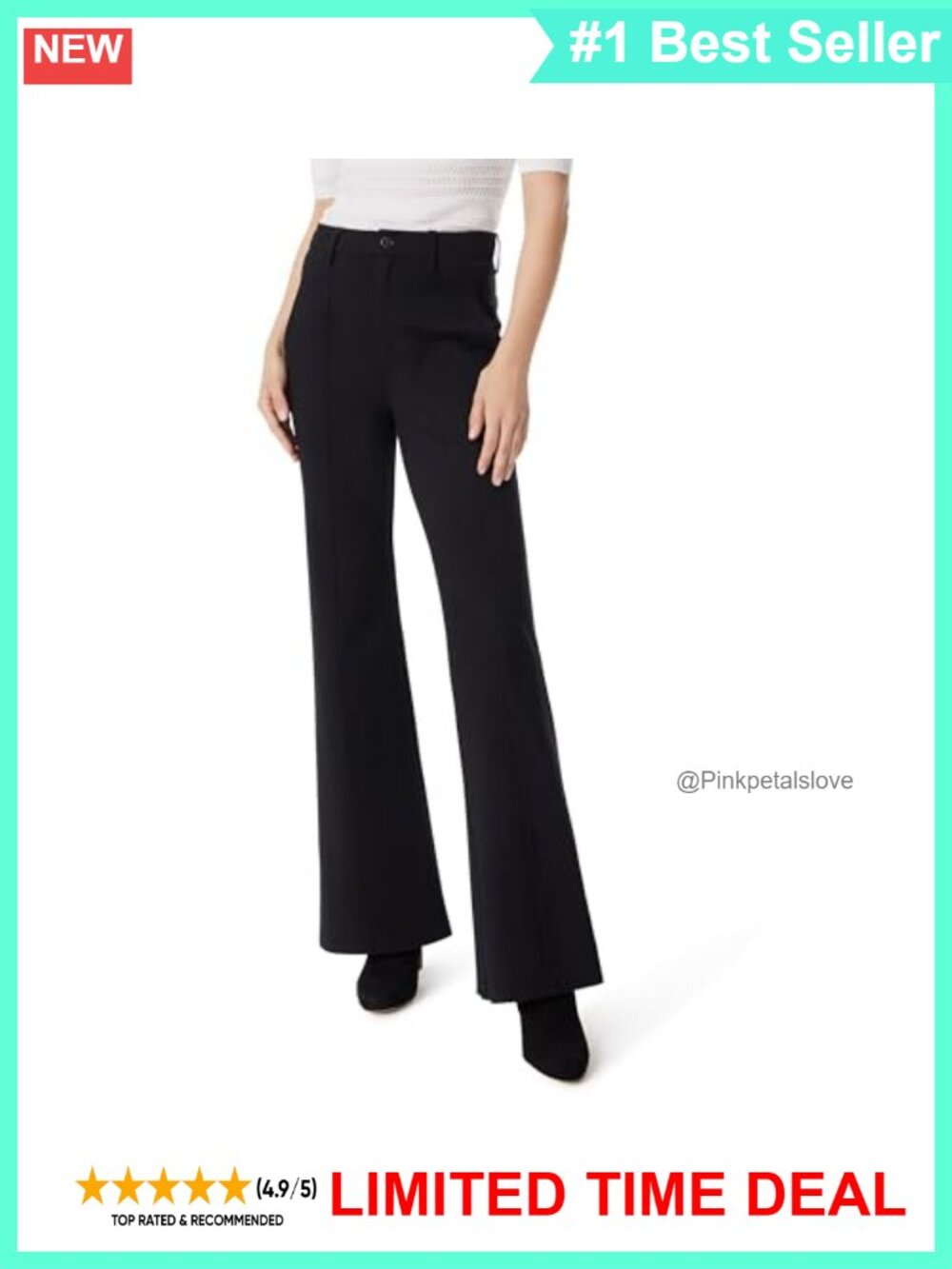 Sam Edelman High Rise Trouser Flare Pant Viscose Nylon Spandex